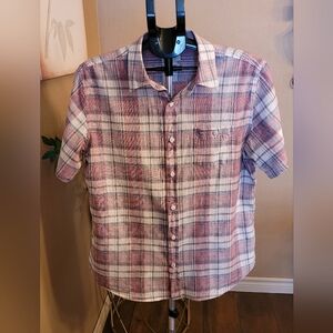 Weatherproof Vintage Men's Plaid Short Sleeve Shirt